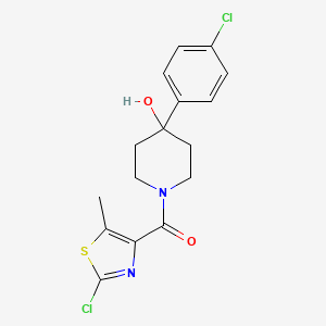 (2-Chloro-5-methyl-1,3-thiazol-4-yl)[4-(4-chlorophenyl)-4-hydroxypiperidin-1-yl]methanone