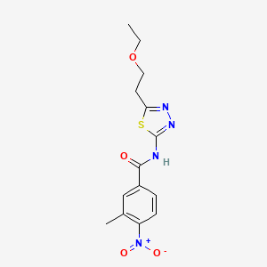 N-[5-(2-ethoxyethyl)-1,3,4-thiadiazol-2-yl]-3-methyl-4-nitrobenzamide