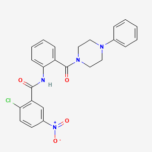 2-chloro-5-nitro-N-{2-[(4-phenylpiperazin-1-yl)carbonyl]phenyl}benzamide