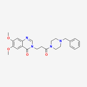 3-[3-(4-benzylpiperazin-1-yl)-3-oxopropyl]-6,7-dimethoxyquinazolin-4(3H)-one