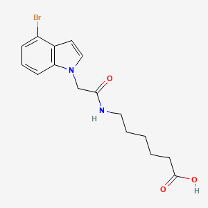 molecular formula C16H19BrN2O3 B11012909 6-{[(4-bromo-1H-indol-1-yl)acetyl]amino}hexanoic acid 