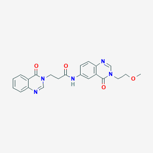 N-[3-(2-methoxyethyl)-4-oxo-3,4-dihydroquinazolin-6-yl]-3-(4-oxoquinazolin-3(4H)-yl)propanamide