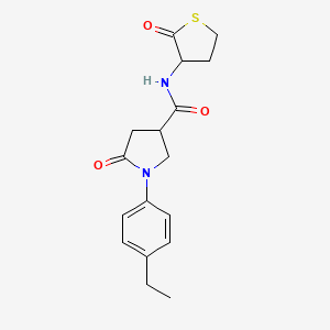 1-(4-ethylphenyl)-5-oxo-N-(2-oxotetrahydrothiophen-3-yl)pyrrolidine-3-carboxamide