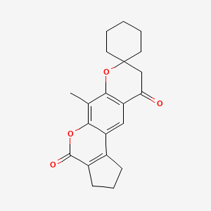 6'-methyl-2',3'-dihydrospiro[cyclohexane-1,8'-cyclopenta[c]pyrano[3,2-g]chromene]-4',10'(1'H,9'H)-dione