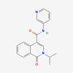 molecular formula C18H17N3O2 B11012947 1-oxo-2-(propan-2-yl)-N-(pyridin-3-yl)-1,2-dihydroisoquinoline-4-carboxamide 