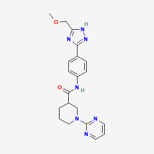 N-{4-[5-(methoxymethyl)-1H-1,2,4-triazol-3-yl]phenyl}-1-(pyrimidin-2-yl)piperidine-3-carboxamide