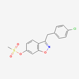 3-(4-Chlorobenzyl)-1,2-benzoxazol-6-yl methanesulfonate