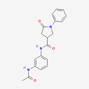 N-[3-(acetylamino)phenyl]-5-oxo-1-phenylpyrrolidine-3-carboxamide