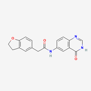 molecular formula C18H15N3O3 B11013025 2-(2,3-dihydro-1-benzofuran-5-yl)-N-(4-oxo-3,4-dihydroquinazolin-6-yl)acetamide 