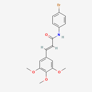 molecular formula C18H18BrNO4 B11013036 (2E)-N-(4-bromophenyl)-3-(3,4,5-trimethoxyphenyl)prop-2-enamide 