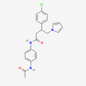 N-[4-(acetylamino)phenyl]-3-(4-chlorophenyl)-4-(1H-pyrrol-1-yl)butanamide