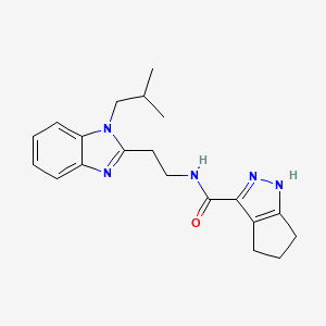 N-{2-[1-(2-methylpropyl)-1H-benzimidazol-2-yl]ethyl}-2,4,5,6-tetrahydrocyclopenta[c]pyrazole-3-carboxamide