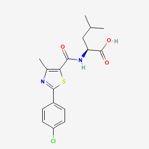 N-{[2-(4-chlorophenyl)-4-methyl-1,3-thiazol-5-yl]carbonyl}-L-leucine