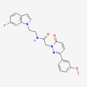 molecular formula C23H21FN4O3 B11013105 N-[2-(6-fluoro-1H-indol-1-yl)ethyl]-2-[3-(3-methoxyphenyl)-6-oxo-1(6H)-pyridazinyl]acetamide 