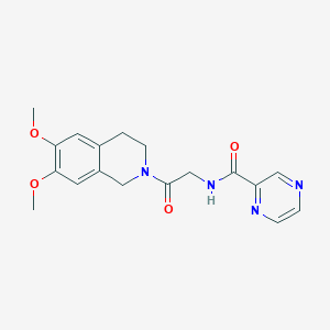 N-[2-(6,7-dimethoxy-3,4-dihydroisoquinolin-2(1H)-yl)-2-oxoethyl]pyrazine-2-carboxamide