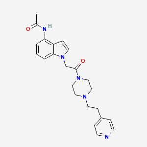 molecular formula C23H27N5O2 B11013125 N-[1-(2-oxo-2-{4-[2-(pyridin-4-yl)ethyl]piperazin-1-yl}ethyl)-1H-indol-4-yl]acetamide 