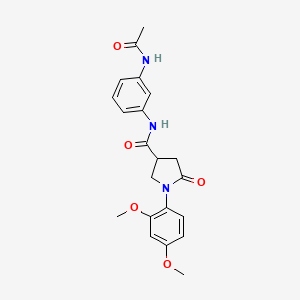 N-[3-(acetylamino)phenyl]-1-(2,4-dimethoxyphenyl)-5-oxopyrrolidine-3-carboxamide