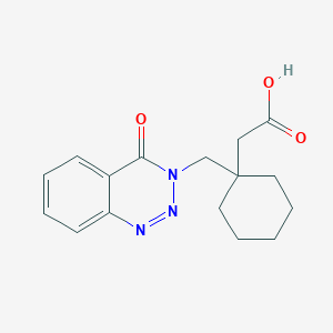 molecular formula C16H19N3O3 B11013151 {1-[(4-oxo-1,2,3-benzotriazin-3(4H)-yl)methyl]cyclohexyl}acetic acid 