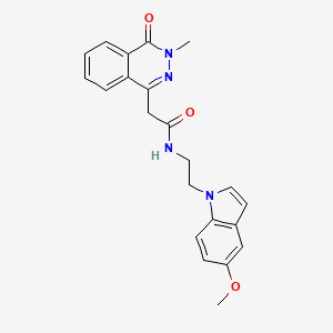 N-[2-(5-methoxy-1H-indol-1-yl)ethyl]-2-(3-methyl-4-oxo-3,4-dihydrophthalazin-1-yl)acetamide