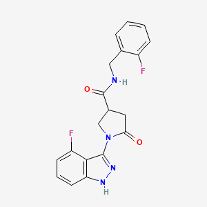 N-(2-fluorobenzyl)-1-(4-fluoro-1H-indazol-3-yl)-5-oxopyrrolidine-3-carboxamide