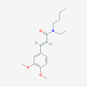 molecular formula C17H25NO3 B11013202 (2E)-N-butyl-3-(3,4-dimethoxyphenyl)-N-ethylprop-2-enamide 