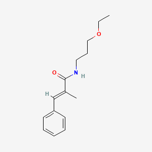 molecular formula C15H21NO2 B11013238 (2E)-N-(3-ethoxypropyl)-2-methyl-3-phenylprop-2-enamide 