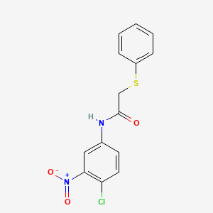 molecular formula C14H11ClN2O3S B11013249 N-(4-chloro-3-nitrophenyl)-2-(phenylsulfanyl)acetamide 