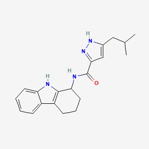 5-(2-methylpropyl)-N-(2,3,4,9-tetrahydro-1H-carbazol-1-yl)-1H-pyrazole-3-carboxamide