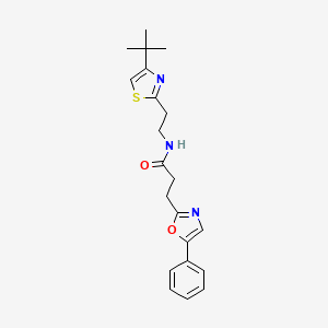 N-[2-(4-tert-butyl-1,3-thiazol-2-yl)ethyl]-3-(5-phenyl-1,3-oxazol-2-yl)propanamide