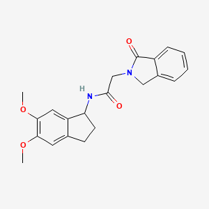 N-(5,6-Dimethoxy-2,3-dihydro-1H-inden-1-YL)-2-(1-oxo-2,3-dihydro-1H-isoindol-2-YL)acetamide