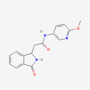 molecular formula C16H15N3O3 B11013293 N-(6-methoxypyridin-3-yl)-2-(3-oxo-2,3-dihydro-1H-isoindol-1-yl)acetamide 