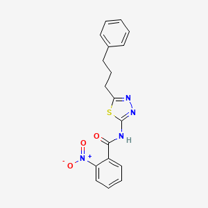 2-nitro-N-[5-(3-phenylpropyl)-1,3,4-thiadiazol-2-yl]benzamide