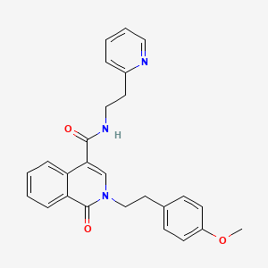 2-(4-methoxyphenethyl)-1-oxo-N-[2-(2-pyridyl)ethyl]-1,2-dihydro-4-isoquinolinecarboxamide