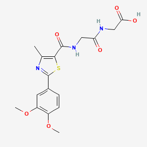 N-{[2-(3,4-dimethoxyphenyl)-4-methyl-1,3-thiazol-5-yl]carbonyl}glycylglycine