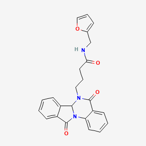 4-(5,11-dioxo-6a,11-dihydroisoindolo[2,1-a]quinazolin-6(5H)-yl)-N-(furan-2-ylmethyl)butanamide