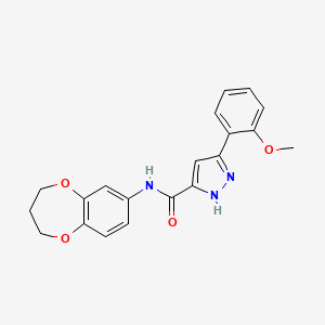 N-(3,4-dihydro-2H-1,5-benzodioxepin-7-yl)-5-(2-methoxyphenyl)-1H-pyrazole-3-carboxamide