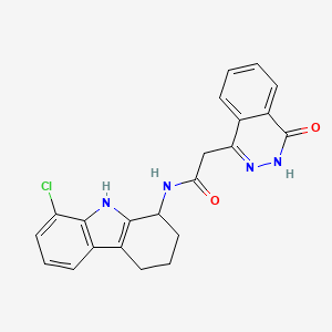 molecular formula C22H19ClN4O2 B11013392 N-(8-chloro-2,3,4,9-tetrahydro-1H-carbazol-1-yl)-2-(4-oxo-3,4-dihydrophthalazin-1-yl)acetamide 