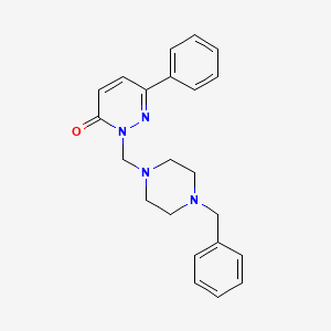 molecular formula C22H24N4O B11013422 2-[(4-benzylpiperazin-1-yl)methyl]-6-phenylpyridazin-3(2H)-one 