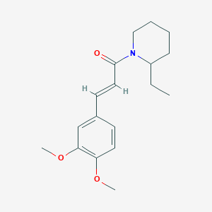 (2E)-3-(3,4-dimethoxyphenyl)-1-(2-ethylpiperidin-1-yl)prop-2-en-1-one