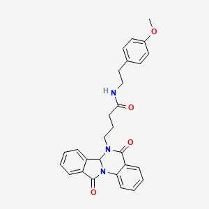 4-(5,11-dioxo-6a,11-dihydroisoindolo[2,1-a]quinazolin-6(5H)-yl)-N-[2-(4-methoxyphenyl)ethyl]butanamide