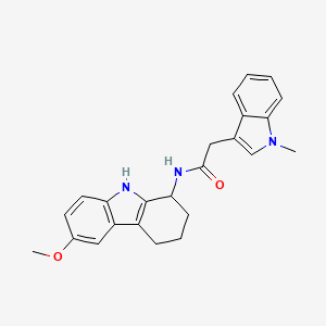 N-(6-methoxy-2,3,4,9-tetrahydro-1H-carbazol-1-yl)-2-(1-methyl-1H-indol-3-yl)acetamide