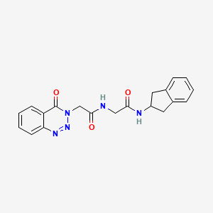 N-(2,3-dihydro-1H-inden-2-yl)-N~2~-[(4-oxo-1,2,3-benzotriazin-3(4H)-yl)acetyl]glycinamide