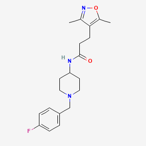 3-(3,5-dimethyl-1,2-oxazol-4-yl)-N-[1-(4-fluorobenzyl)piperidin-4-yl]propanamide