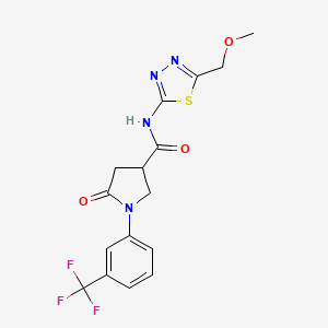 N-[(2E)-5-(methoxymethyl)-1,3,4-thiadiazol-2(3H)-ylidene]-5-oxo-1-[3-(trifluoromethyl)phenyl]pyrrolidine-3-carboxamide