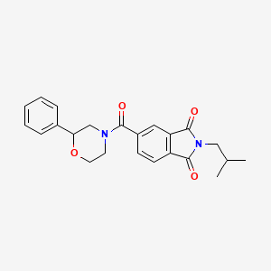 2-(2-methylpropyl)-5-[(2-phenylmorpholin-4-yl)carbonyl]-1H-isoindole-1,3(2H)-dione