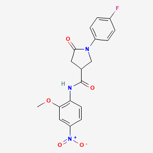 1-(4-fluorophenyl)-N-(2-methoxy-4-nitrophenyl)-5-oxopyrrolidine-3-carboxamide