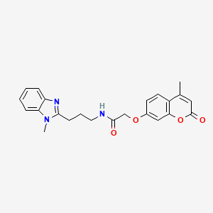 N-[3-(1-methyl-1H-benzimidazol-2-yl)propyl]-2-[(4-methyl-2-oxo-2H-chromen-7-yl)oxy]acetamide