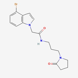 2-(4-bromo-1H-indol-1-yl)-N-[3-(2-oxopyrrolidin-1-yl)propyl]acetamide