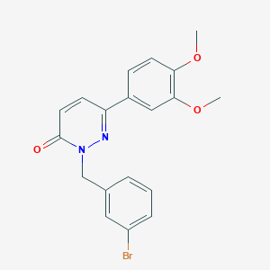 molecular formula C19H17BrN2O3 B11013523 2-(3-bromobenzyl)-6-(3,4-dimethoxyphenyl)pyridazin-3(2H)-one 