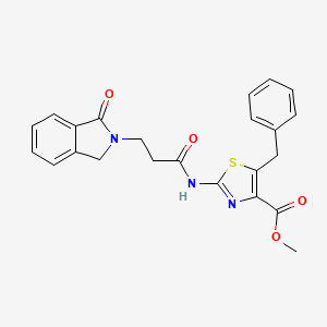 methyl 5-benzyl-2-{[3-(1-oxo-1,3-dihydro-2H-isoindol-2-yl)propanoyl]amino}-1,3-thiazole-4-carboxylate